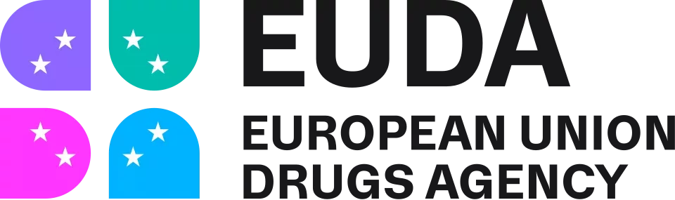 Logo of the European Union Drugs Agency (EUDA).
