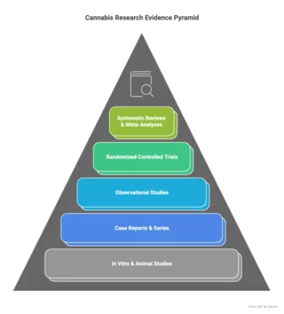 The 'Evidence Pyramid' for cannabis medicines illustrated