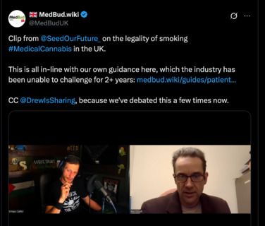 Thread 'Clip from @SeedOurFuture - on the legality of smoking #MedicalCannabis in the UK.'