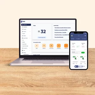Script Assist backend dashboard for clinics and pharmacies, updated in the new UK medical cannabis software platform