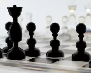 Chessboard symbolizing corporate competition in Germany’s cannabis market.