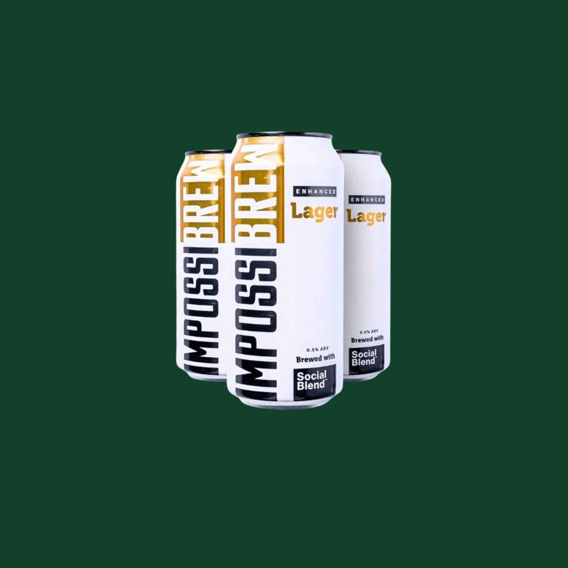 impossibrew NA lager cans